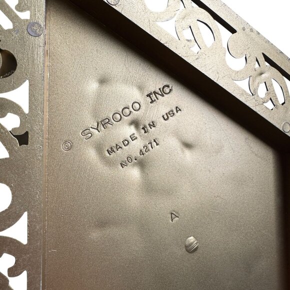 Syroco Set Of 4 Vintage Gold Diamond-Shaped Wall Plaques Ornate Design MCM Decor - Picture 4 of 16